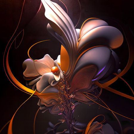 3D surreal illustration. sacred geometry. Mysterious psychedelic relaxation pattern. fractal abstract texture. Digital artwork graphic astrology magicの素材