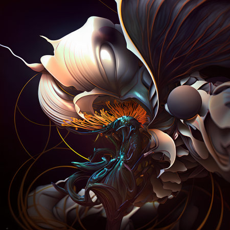 3D surreal illustration. sacred geometry. Mysterious psychedelic relaxation pattern. fractal abstract texture. Digital artwork graphic astrology magicの素材