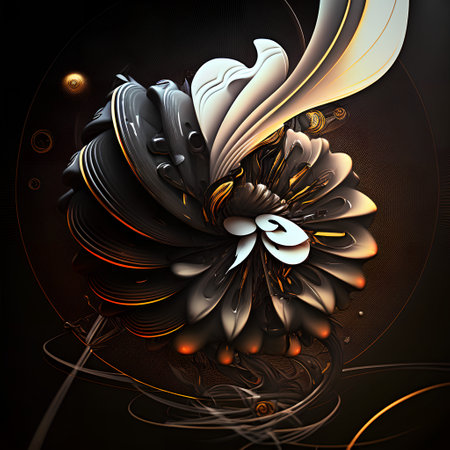 3D illustration of abstract geometric composition,digital artwork for creative graphic designの素材