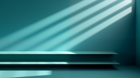 Abstract scene with empty podium and shadow. Mock up, 3D Renderingの素材