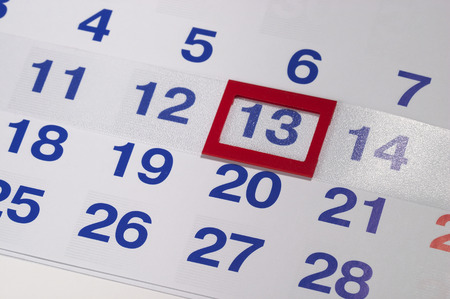 Calendar fragment perspective shot with partial blurred areasの写真素材