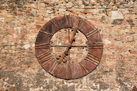 Zagreb, Croatia - Circa 2017: Old clock formerly from the top of the Zagreb Cathedral that stopped...