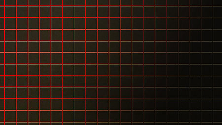 abstract background of black rusty tiles with red light between themの写真素材