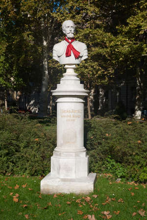 Zagreb, Croatia %u2013 October 15th 2017:   Nikola Jurisic a nobleman, soldier and a diplomat in Zrinjevac park in City of Zagreb, Croatia.のeditorial素材