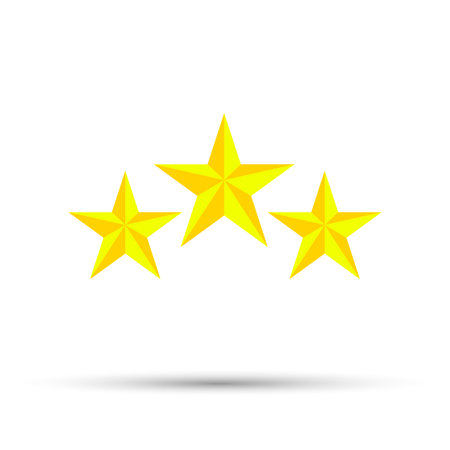 star icon vector design three elements on white background