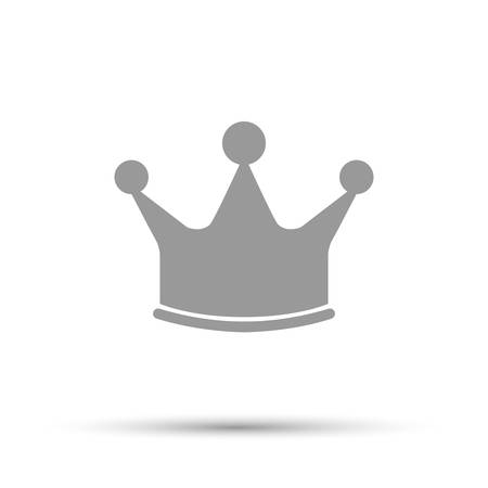Crown icon, illustration. Flat design style. White backgroundのイラスト素材