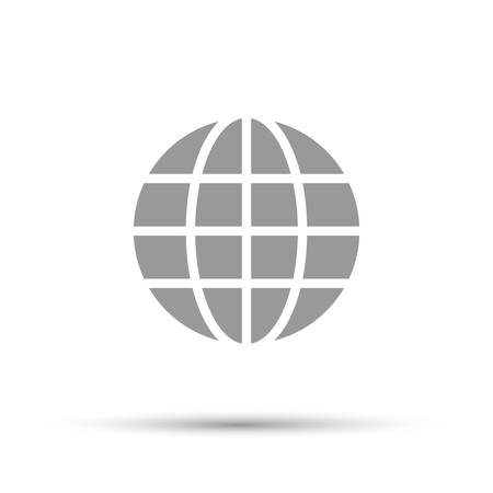Gray planet icon on white background. Internet iconのイラスト素材