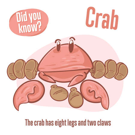 Interesting facts about crab. Did you know?のイラスト素材