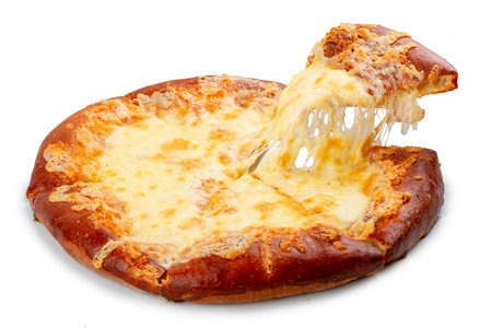 Adjar-style khachapuri with cheese, egg and butter. caucasian cuisine. Isolated image on a gray background.の写真素材
