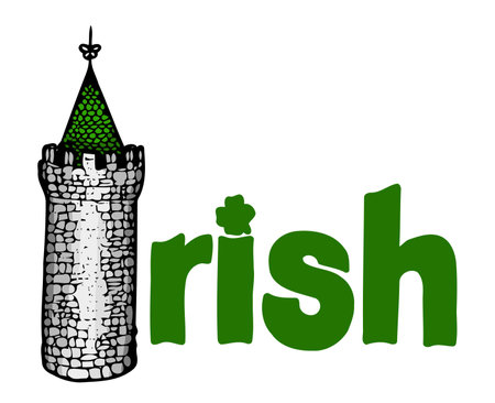 saint patricks design with castle toweのイラスト素材
