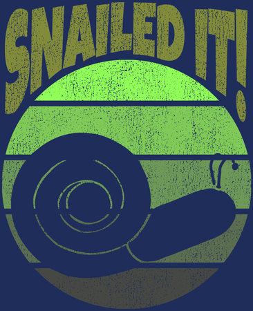 funny snail design snailed itのイラスト素材