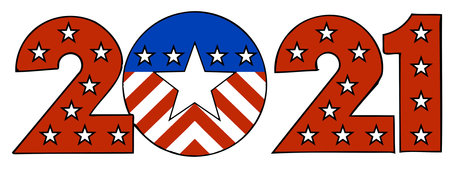 2021 4th of July designのイラスト素材