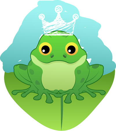 frog with crownのイラスト素材