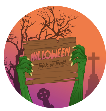 halloween announcement trick or treat, vector, warning, mysteryのイラスト素材