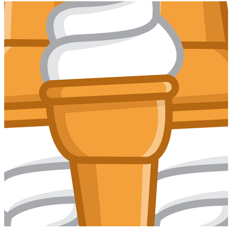 the ice cream vector illustration cone vanillaのイラスト素材