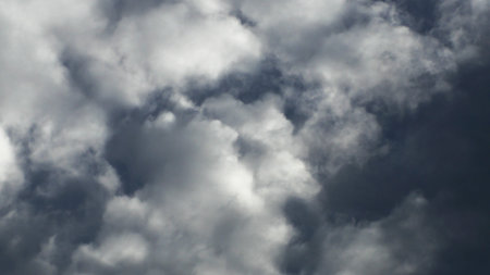 Clouds in the sky before a thunder-storm as an abstract background.