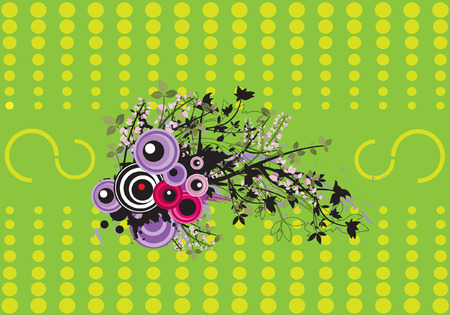 green floralのイラスト素材