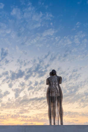 BATUMI  - JULY 6: view on beautiful sculpture of 2 peoples in Batumi6 Georgia on a JULY 6, 2011のeditorial素材