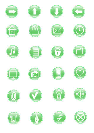 Vector figure of computer symbols on a white backgroundのイラスト素材
