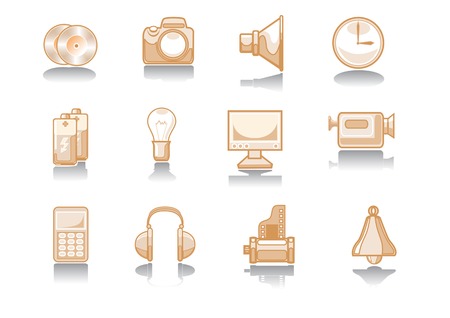 vector graphic icons for your computer on electronic technologyのイラスト素材