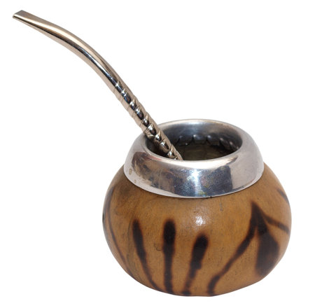     picture on the traditional South American tea. isolated objects on a white background.   
