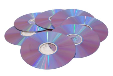    Photo of computer CD-ROM. Isolated on a white backgroundの写真素材