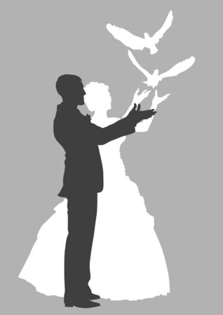 Vector graphic weddingのイラスト素材