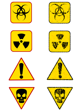 Vector graphic sign warning of radiation. Prohibitory signのイラスト素材