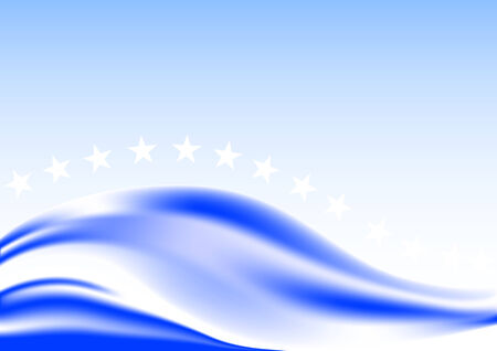 Vector drawing waves and stars. Patterns of sea wavesのイラスト素材