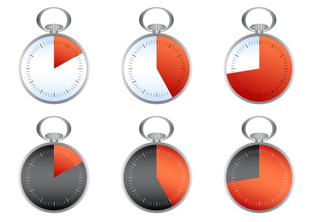 Vector drawing clock. Isolated object on a white backgroundのイラスト素材