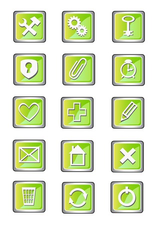 Vector drawing of computer icons on the theme of communicationのイラスト素材