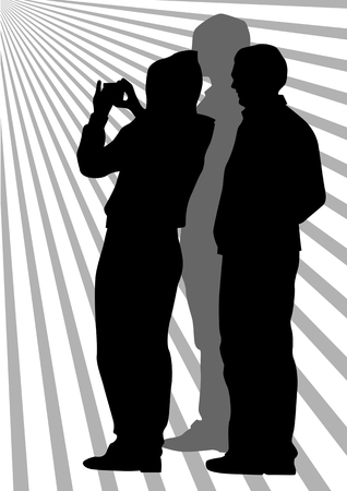 image of photographer during travelのイラスト素材