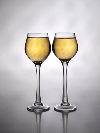 Color photo of a glass of wine glasses      の写真素材