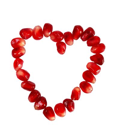 Color photograph of garnet grains in form of heart        の写真素材
