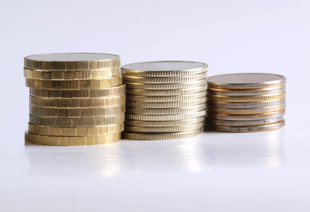 Color photograph of gold coins       
