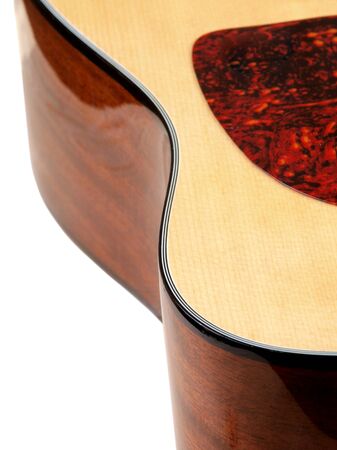 acoustic guitar on white background       の写真素材
