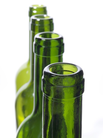 bottles and glasses on a white background     の写真素材