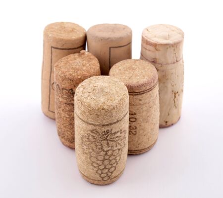 bottle caps on a white background      の写真素材