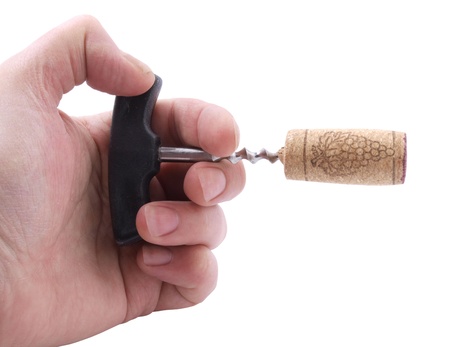 bottle corks and old corkscrew     の写真素材