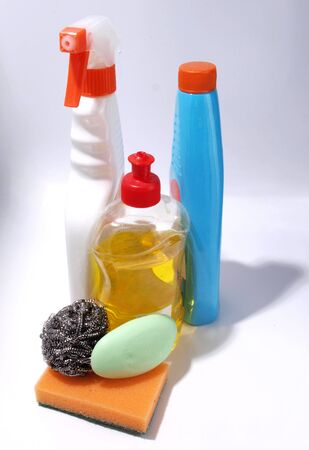 bottles of detergent      の写真素材