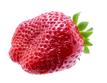 Color photograph of strawberries on a white background    の写真素材