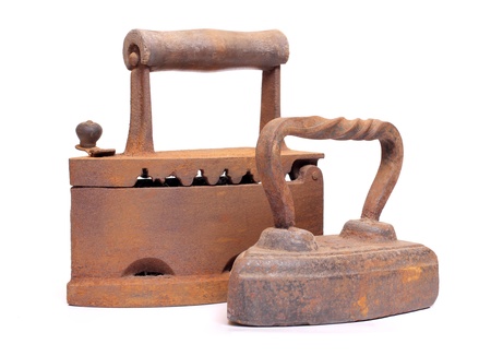 Color photo of an old cast ironの写真素材