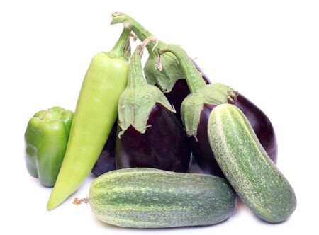 Color photo of vegetable on a white backgroundの写真素材
