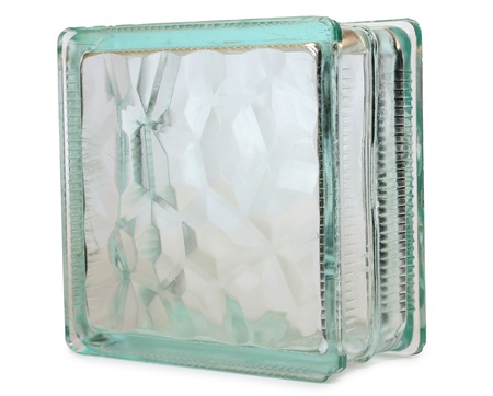 Color photo of a glass block for buildingの写真素材