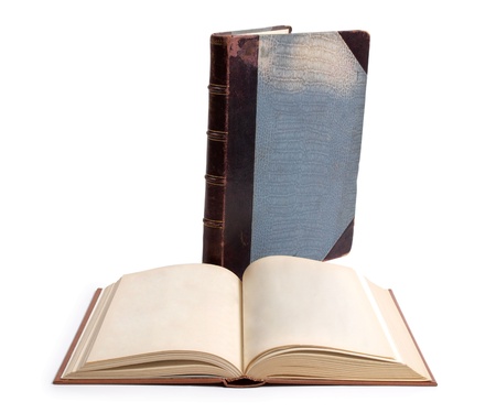 Color photo of a large old book      の写真素材