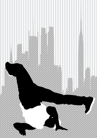 Vector drawing disco dancersのイラスト素材