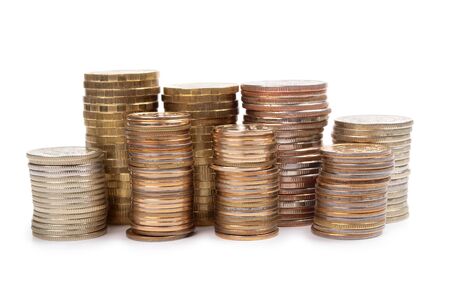 Color photograph of gold coins      の写真素材