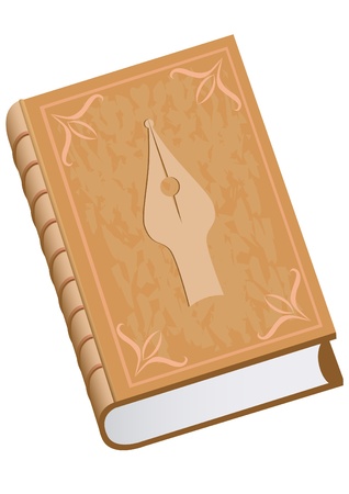 Vector drawing of a large old bookのイラスト素材