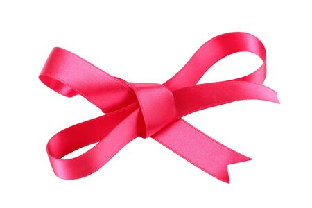 Color photo of a bow on red and gold ribbonの写真素材