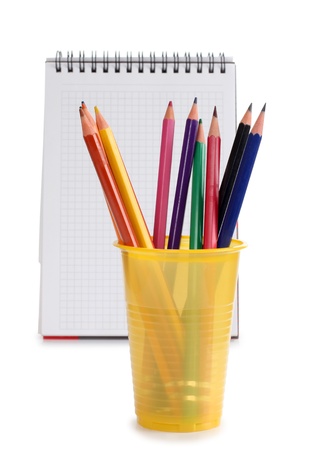 Color photo of a set of pencilsの写真素材